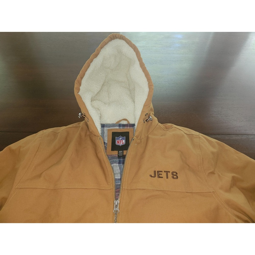 NFL New York Jets Carl Banks Sports‎ Carhart Style Plaid Lined W Hood Size Small